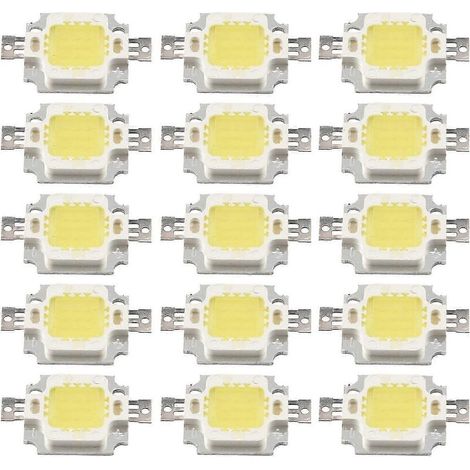 Lotto di 20 lampadine LED 10 W bianco puro ad alta potenza 1100 lm, chip SMD, alimentazione 9-12 V DC (1/5)