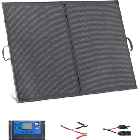 Pliable et portable, panneau solaire 200 W monocristallin avec régulateur PWM 30A, sortie MC4 pour camping (1/5)