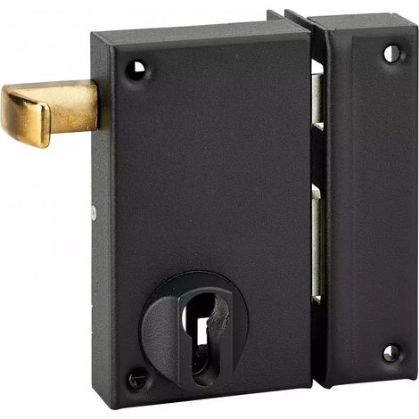 Thirard – Serrure multipoint en applique à tirage pour porte d'entrée – Axe 45mm – Coffre 75x130mm – Gâche en acier cambré – Pêne zingué (1/5)