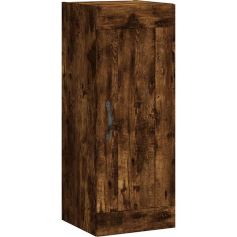 Armario de pared madera ingeniería roble ahumado 34,5x34x90 cm vidaXL (1/5)