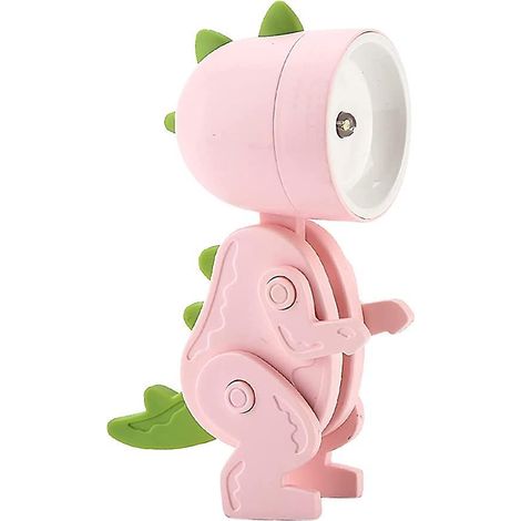 Mini-Dinosaurier-Nachtlicht (rosa), niedliches DIY-Cartoon-Nachtlicht, tragbare LED-Schreibtischlampe mit verstellbarer Handyhalterung, geeignet für (1/5)