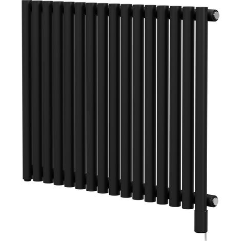 Sinclair Colore Matt Black 600mm x 795mm Horizontal Single Panel Electric Radiator