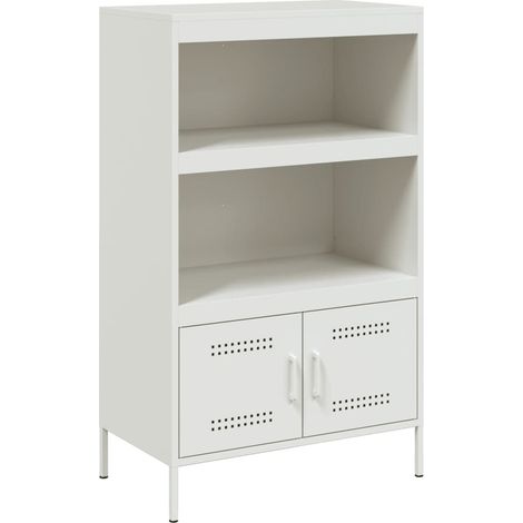 Aparador cómoda cómoda armario mueble organizador cocina salón salón alto 68 x 39 x 113 cm acero blanco 020032490