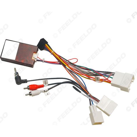 Compatible avec Toyota Prado/Prius 03-09, ligne de conversion, système de navigation Android grand écran, câble d'alimentation, boîtier de protocole CANBUS