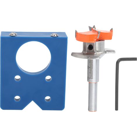 Foret pour poignée invisible outil perçage porte meuble placard ABS acier rapide orange 35 mm kit 1 foret 1 clé hex (1/5)