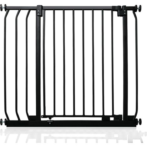 Safetots Elite Pressure Safety Gate, 80cm - 89cm, Matt Black, Pressure Fit Stair Gate