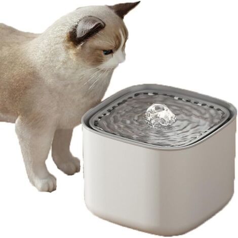 Distributeur d'eau pour Chat, Distributeur d'eau Automatique pour Chien 3L,Bol d'eau pour Chaton avec Pompe Ultra silencieuse et Filtre à Charbon Actif (Blanc, Une Taille) (1/5)