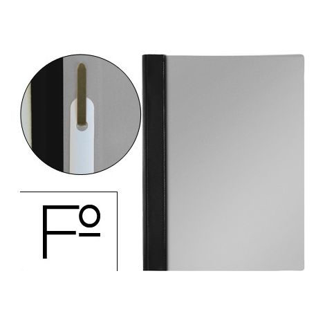 CAJA 50 DOSIERS FASTENER PVC FORMATO FOLIO COLOR NEGRO ESSELTE 13209