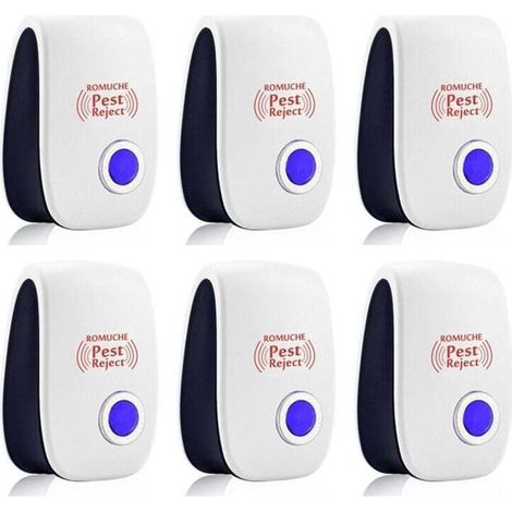 Ultrason Souris et Rats Lot De 6 - Repulsif Ultrason Moustique - Répulsif Ultrason - Anti Moustique Ultrason - Ultrason Souris -Repulsif Fourmis - Répulsif Souris - Répulsif Araignée - Utrason Rat (1/4)
