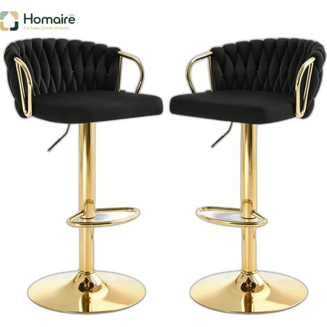 Schwarzer Metallhocker 49,5 x 49,5 x 98 cm HOMAIRE (1/5)