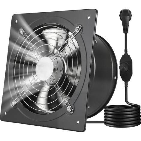 VEVOR Abluftventilator 300x300 mm, Leistungsstarker Wandventilator 1678 m³/h, mit Drehzahlregelung, 50 W, Leiser Ventilator für Dachboden, Garage, Keller, Werkstatt, Küche & Hühnerstall