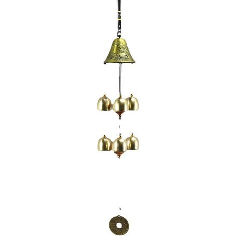 Lot de 2 carillons à vent en métal pour intérieur et extérieur, 50 cm – DELKEVIC (1/4)