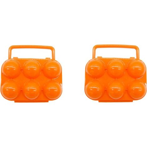 2 piezas, 11,5 x 6,7 x 7 cm, Huevera portátil para exteriores, Caja portátil para proteger los huevos, Huevera de PP resistente a la presión (1/5)