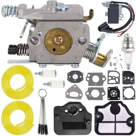 Carburatore compatibile con la motosega Husqvarna 36, 41, 136, 137, 137, 141, 141LE, 142 e 142ND, così come con l'uso di motoseghe Polan Pro 295, PP4620AVX, WT-239, W-29, WT-834 e WT-289. Pre-o (1/5)