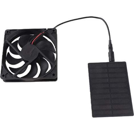 Ventilateur d'extraction solaire 3W pour abri de jardin et poulailler, panneau monocristallin efficace, grille de protection incluse, silencieux (1/5)