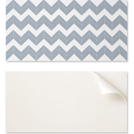 Panel de vinilo con motivo para una f谩cil transformaci贸n de la pared, 100x50 cm, patr贸n de l铆neas en zigzag.
