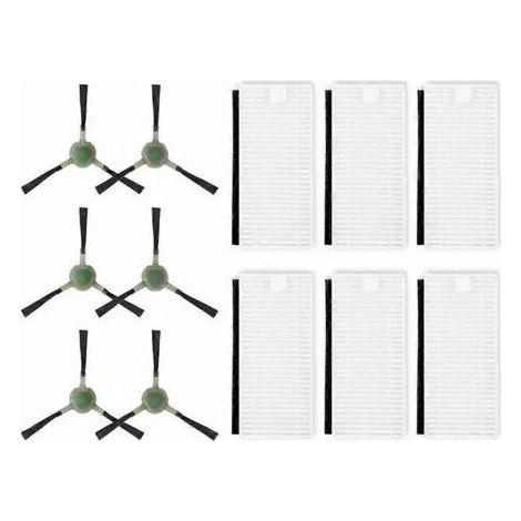 Pièces détachées pour aspirateurs robots Lefant M201, U180 / OKP Life K8 / MyGenie H20 Wifi : brosse latérale et filtre HEPA. (1/5)