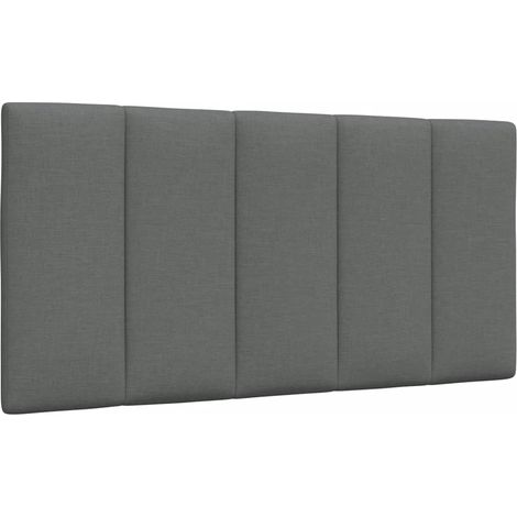 vidaXL Coussin de tête de lit Hanko gris foncé 100 cm tissu
