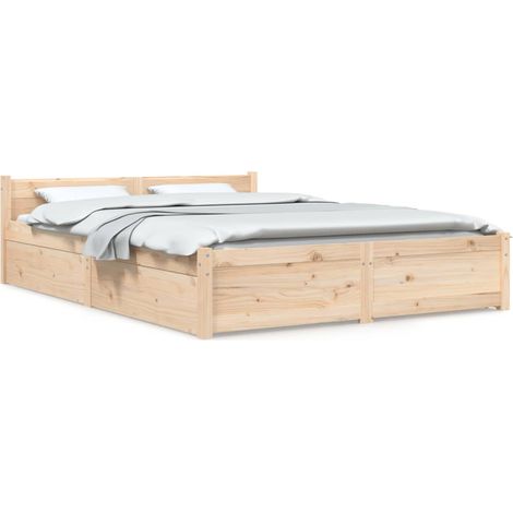 Maison Exclusive - Estructura de cama con cajones doble 135x190 c