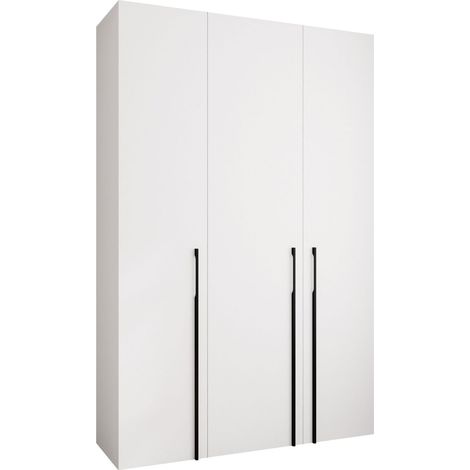 Armoire Hartford 571, Blanc, 246x160x52cm, Portes d'armoire: Avec des charnières, Nombre d'étagères: 7 (1/5)