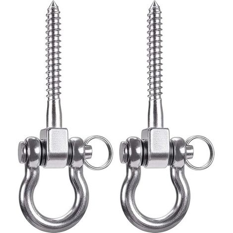 Gancio per altalena - Acciaio inossidabile 304 - Accessori per altalena - Robusto e durevole - Rotazione a 180° - Confezione da 2 (1/5)