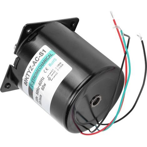 60W 220V XD80KTYZ Synchronmotor, niedrige Drehzahl 30 U/min, hohes Drehmoment, mit Kondensator und Halterung, Drehung im Uhrzeigersinn und gegen den Uhrzeigersinn. (1/5)