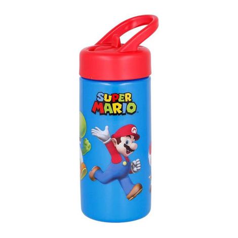Botella de Agua Super Mario Rojo Azul (410 ml)