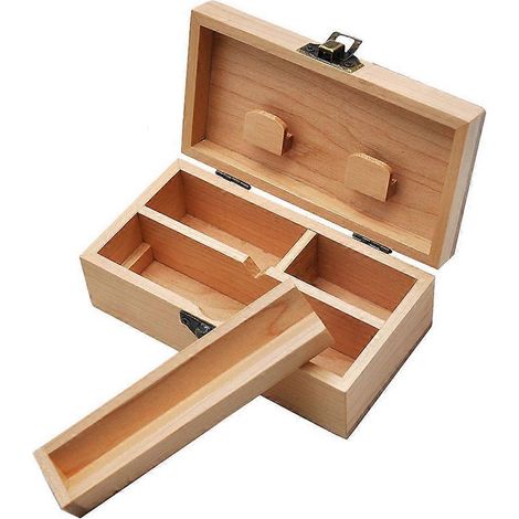 Tragbare Aufbewahrungsbox aus Holz, Aufbewahrungsbox aus Kampferholz für Räucherwaren, Handzigarettenwerkzeug B (1/5)