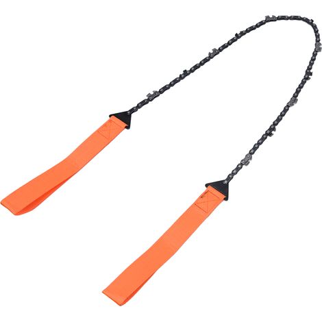 Scie à chaîne de poche extérieure de 61 cm (24 pouces) avec fermeture éclair, outil de survie pour la coupe du bois, orange (1/5)