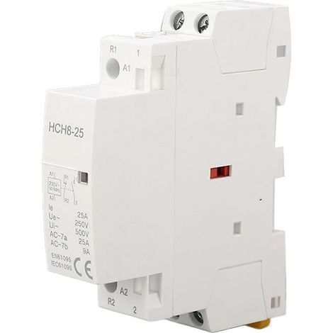 AC-Schütz, ABS-isoliert, geräuscharm, kompakt, für den Haushalt, 2-polig, 25 A, 50–60 Hz, 1 Schließer, 1 Öffner, 250 V