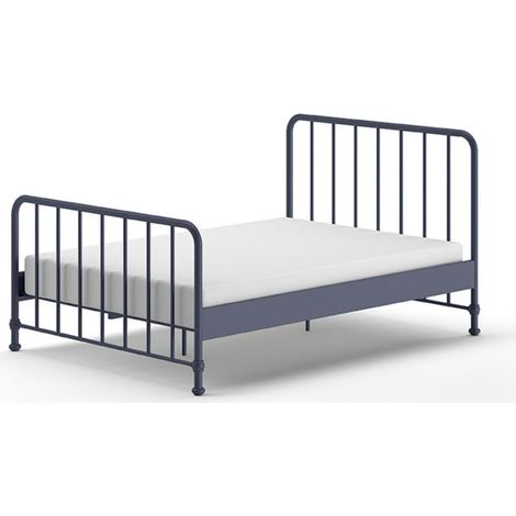 Lit Enfant "Bronxx" 140x200cm Bleu Mat (1/4)