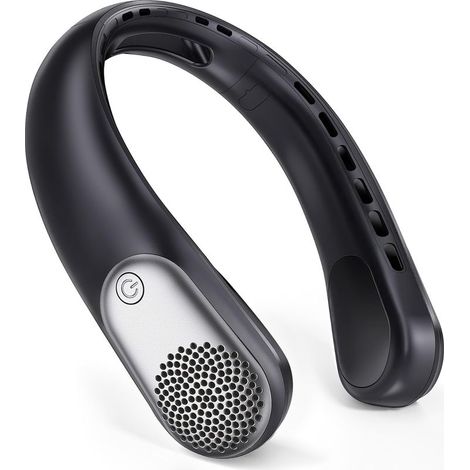 Ventilateur de cou portable, alimenté par batterie 3600 mAh, avec écran LED, 3 vitesses de vent, refroidissement rapide, ultra silencieux, rechargeable par USB, pour homme, femme, extérieur et intérie (1/5)