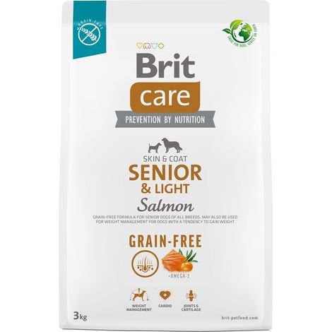 Croquettes pour chiens âgés, toutes races (plus de 7 ans) Brit Care Dog Grain-Free Senior&Light (1/2)