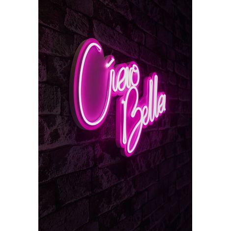 Neon Graph Éclairage LED décoratif en plastique  Rose  32 x 45