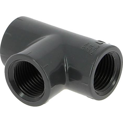 Té PVC pression femelle 15-21 90°