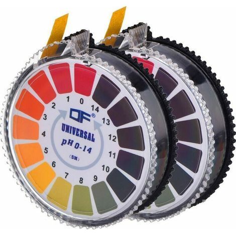 Bandelettes de test PH, 2 rouleaux de bandelettes de test, indicateur de bandelettes de test de ph de piscine Mesure du pH gamme complète 0-14 (1/4)