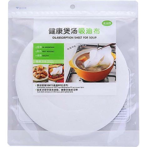 30 disques de papier absorbant ronds pour soupes et huiles, film de cuisson pour la cuisine (1/5)