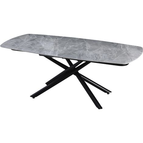 CASA COLLECTION Tavolo Da Pranzo Ryder 140 Top In Ceramica Grigio