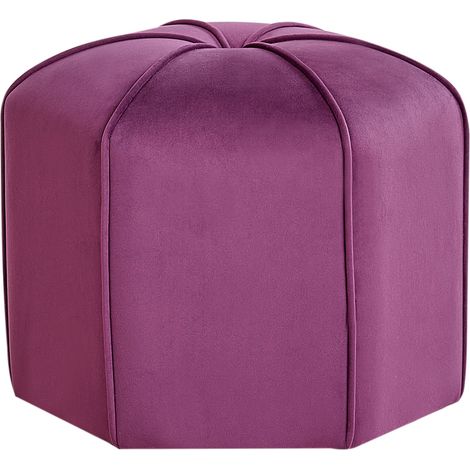 Puf moderno dormitorio sala de estar tejido de terciopelo violeta Wishek