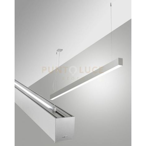 MILLET SOSPENSIONE DOPPIA EMISSIONE ALLUMINIO A LED 4000K 3580+1440LM 23W- 15W OPALE ON/OFF IP40 MT