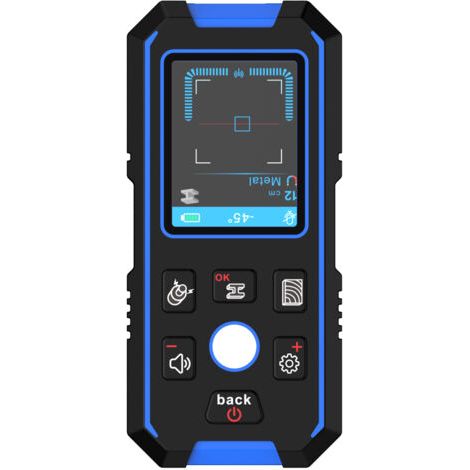 Détecteur mural multifonction NF-518 Écran LCD couleur 2.4" Détection métaux, bois, câbles secteur Mesure profondeur avec diffusion vocale Modes réglables (1/5)