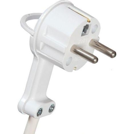 Spina angolare ultrapiatta 16A 2P+Z 250V con supporto, bianca WT-16UP