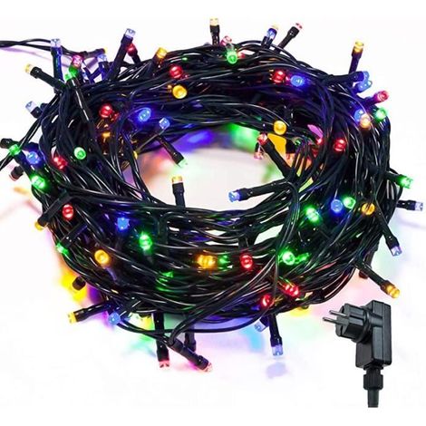 1 pièce Guirlande lumineuse, 22,8 m avec 200 LED multicolores, 8 modes d'éclairage, étanche IP44, pour décoration extérieure Noël et mariages (1/4)