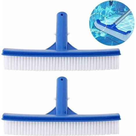 2 brosses de nettoyage de piscine, en plastique, pour les parois, le fond, les marches et le carrelage-AquaForge (1/5)