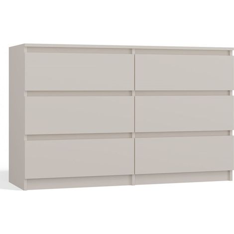 Selsey Malwa - Kommode mit sechs Schubladen, greige, 120 cm