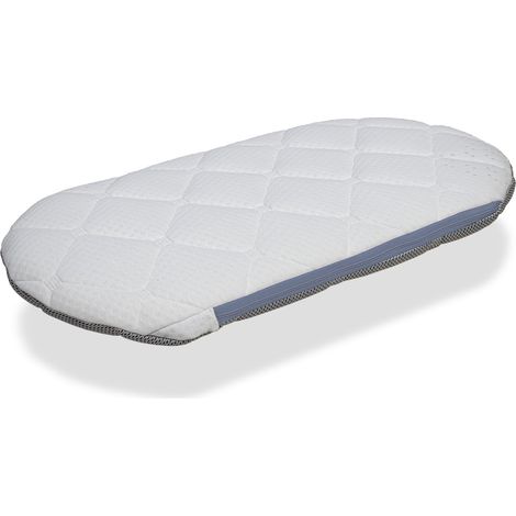 Stubenwagen Matratze 72x33 Atmungsaktiv Höhe 3 CM 2 in 1: Matratze für Kinderwagen, Babywanne, Wiege + Matratzenschoner - Herausnehmbar, waschbar, anpassungsfähig