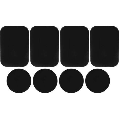 Set mit 8 selbstklebenden Metallplatten für magnetische Autohandyhalterung (1/4)