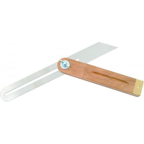 Edma – Fausse équerre Sauterelle bois 300 mm – Mesure d'angle réglable – Pour traçage précis – Équerre professionnelle (1/2)
