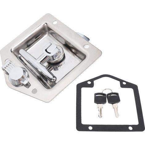 Akozon T GANDE BOÎTE À L'OUTILLE LATCH 4.9x4.9 Pouce RV RV RV Boîte à Outils Lock avec Joint de Clés pour Caravane (1/5)