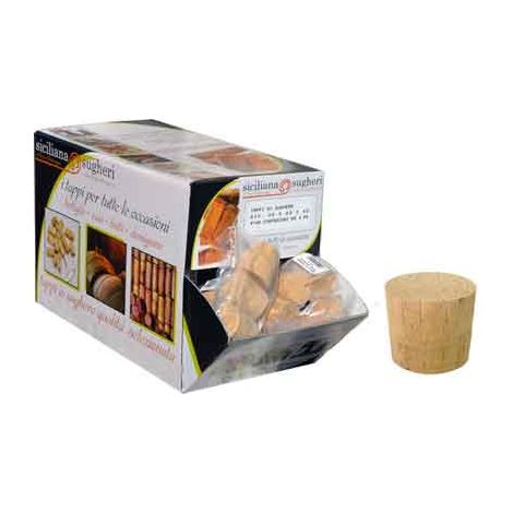 Tapón de corcho para damajuana en blister 35x30 mm -
